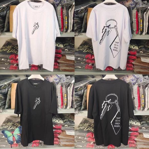 

men's t shirts trapstar london trap keys open doors t-shirt oversize men women cotton shirt, White;black