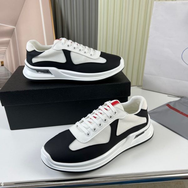 

p21/3model 2023 designer men's casual shoes lightweight breathable men shoes flat lace-up men sneakers white business travel tenis masc, Black