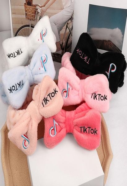 

tiktok coral fleece soft bow headband for women girls cute hair holder hairbands headwear hair accessories 10pcs1169211, Black;brown