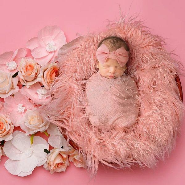 

newborn baby's outfit 3pcs per set curly blanket baby's wrap and bow tie outfit for baby pgraphy props blanket