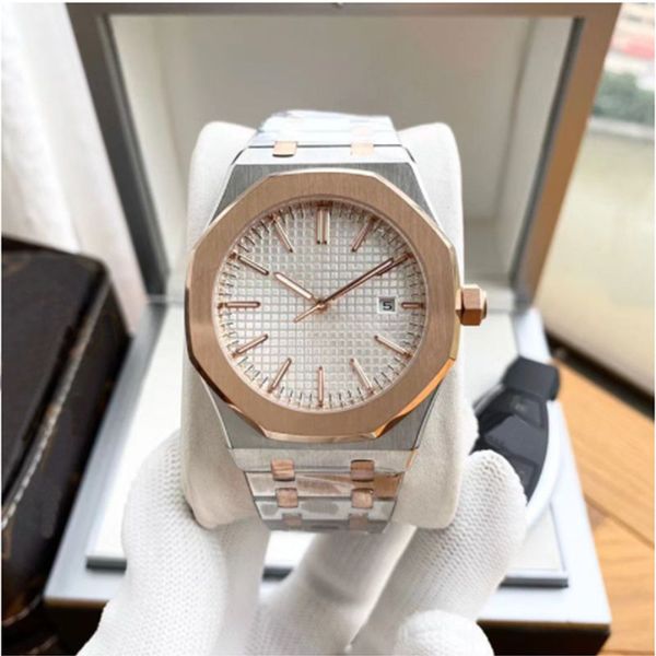 

mechanical watch watches mens watch automatic classic wristwatch sapphire wristwatch montre de luxe waterproof stainless steel strap, Slivery;golden