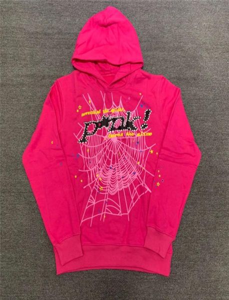 

pullover red sp5der young thug 555555 angel hoodies men shoe printing spider web sweatshirts6365622, Black