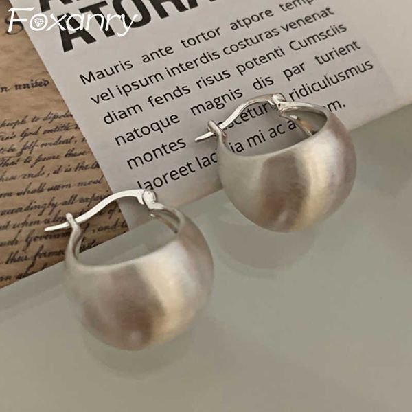 

charm anry minimalist silver color earrings for women new fashion simple scrub geometric handmade party jewelry prevent allergy l230315, Golden