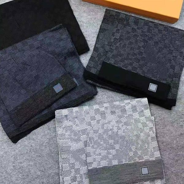 

20ss classic lattice winter hats designers bone cap men women couple scarf hat two-piece suit scarf caps men's s206t, Blue;gray