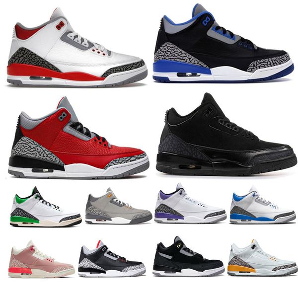 

jumpman 3s basketball shoes trainers outdoor sports sneakers 3 fire red pine green racer blue cool grey unc court purple laser orange cardin