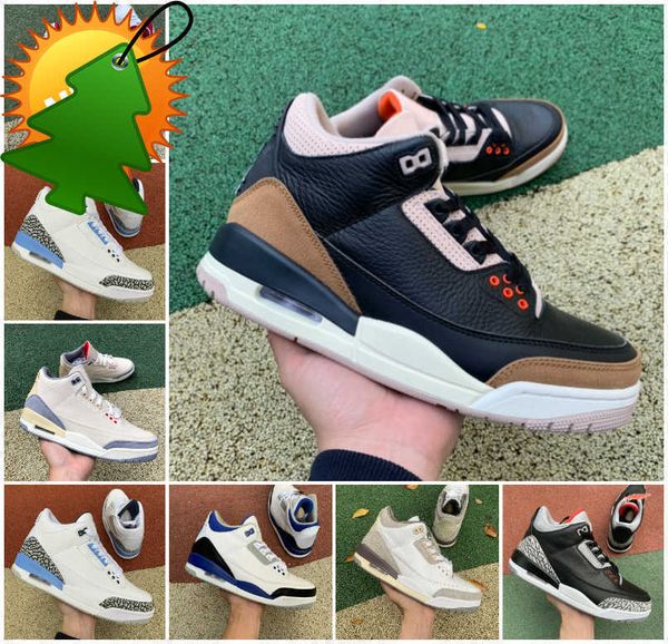 

jumpman new 3 3s mens basketball shoes neapolitan dark mocha desert elephant kumquat cardinal red cement black cat racer blue fragment unc