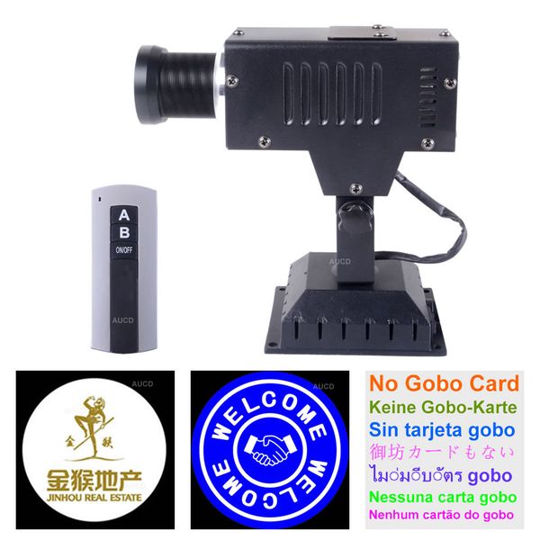 

rotation 20w led hd ad projector logo lights ir remote control static for 37mm/1.46inch gobo card cafe ktv store hd zoom projection advertis