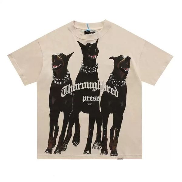 

23ss owners club cotton material dog t shirt high street tee spring summer fashion skateboard men women tshirt, White;black