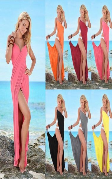 

summer dresses 7 colors holiday dress women long spaghetti beach dresses bodycon floorlength holiday bridesmaid dr3556094, Blue;red