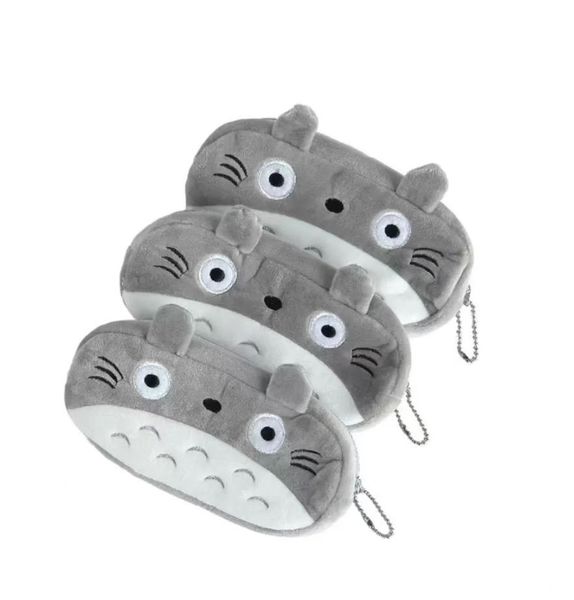 

15 pcs lot cartoon totoro style plush zipper pencil bags cosmetic bag pouch writing supplies office & school supplies257d