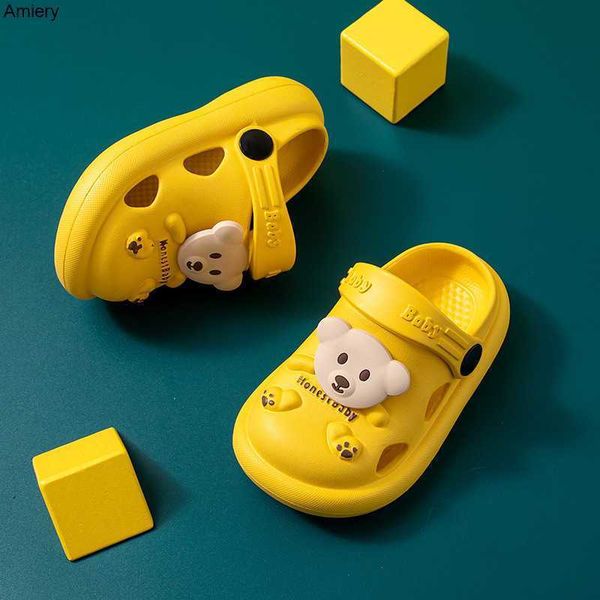 

children's non slip soft bottom eva hole shoes crash proof outdoor home fashion cute home slippers cute