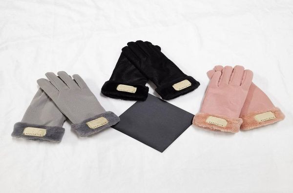 

fashion women gloves for winter and autumn cashmere mittens glove with lovely fur ball outdoor sport warm winters glovess9424624, Blue;gray