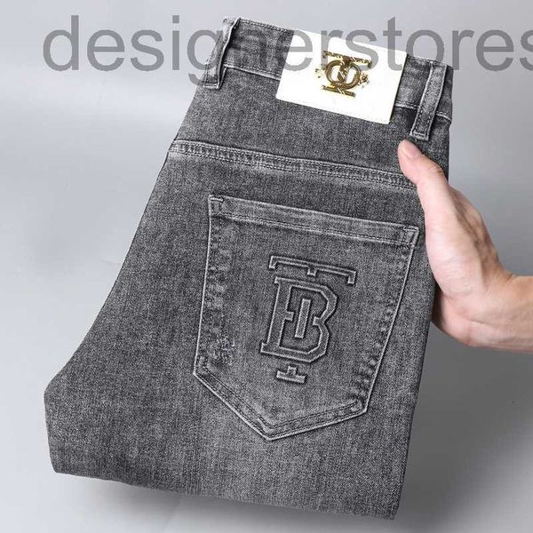 

men's jeans designer smoky grey jeans men's casual long pants bu8d, Blue