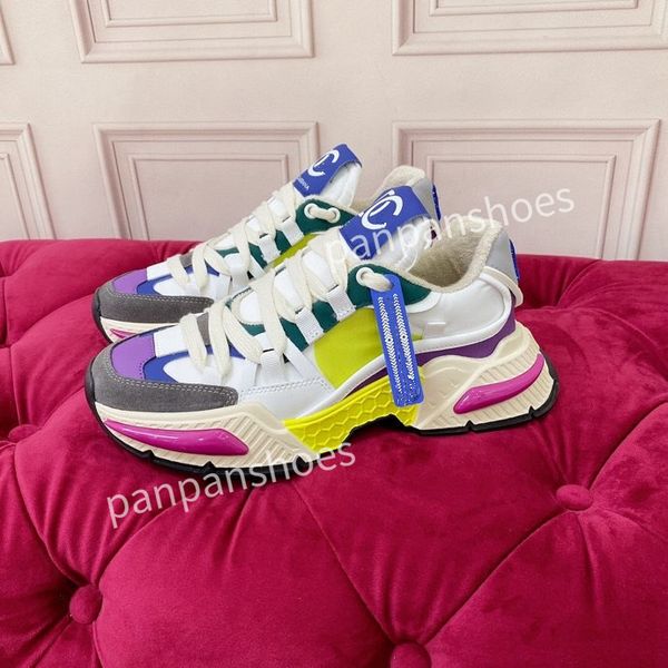 

2023new women mens casual shoe track sneaker lighted leather trainer printed platform sneakers men light trainers shoes, Black