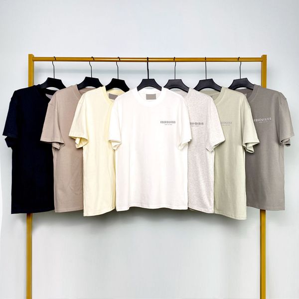 

men's t shirts essen designer t shirt mens short sleeve chest letter print high street ess loose oversize casual t shirt 100% cotton m, White;black