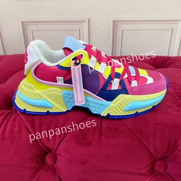 

new sneakers shoe leather denim mesh designer casual shoes breathable circle pattern running training shoes boots men women slippers lightwe, Black