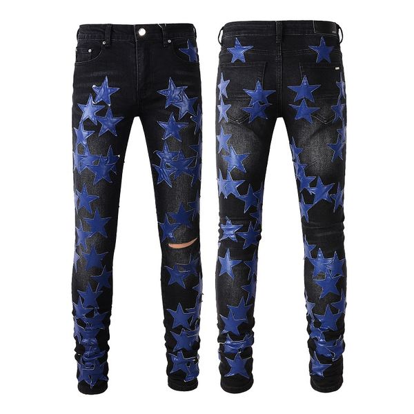 

2023 new arrivals mens luxury designer denim jeans holes trousers jean coolguy biker pants amiris amirs man clothing #890, Blue
