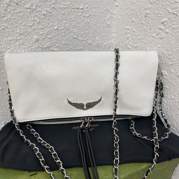 

fashion designer woman bag for women zadig voltaire shoulder bag vintage rivet handbag purse original box genuine leather cross body chain h