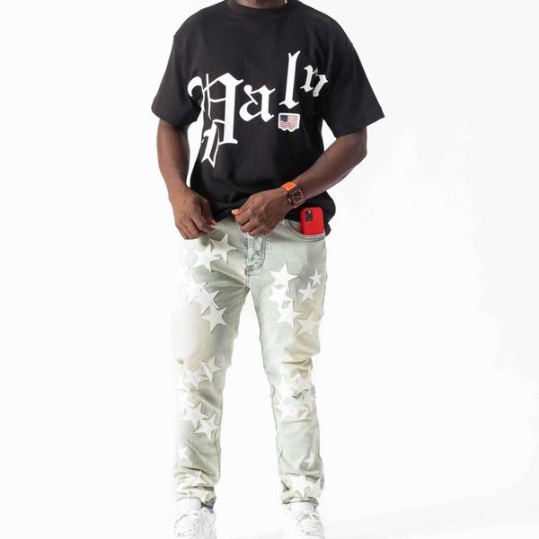 

jeans mens am1r1 trousers pants mirri ripped fashion designer brand high street five-pointed star patch cow hole color hip hop leisure pxqn, Blue