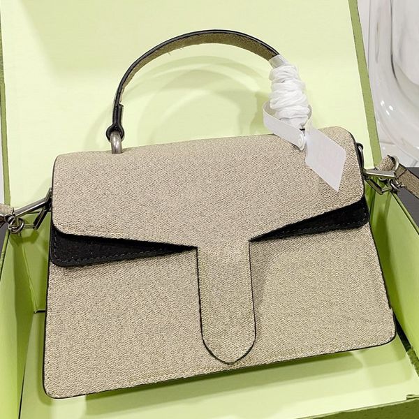 

new vintage crossbody bag classic womens bag with double tiger head letters printed design fashion handbag