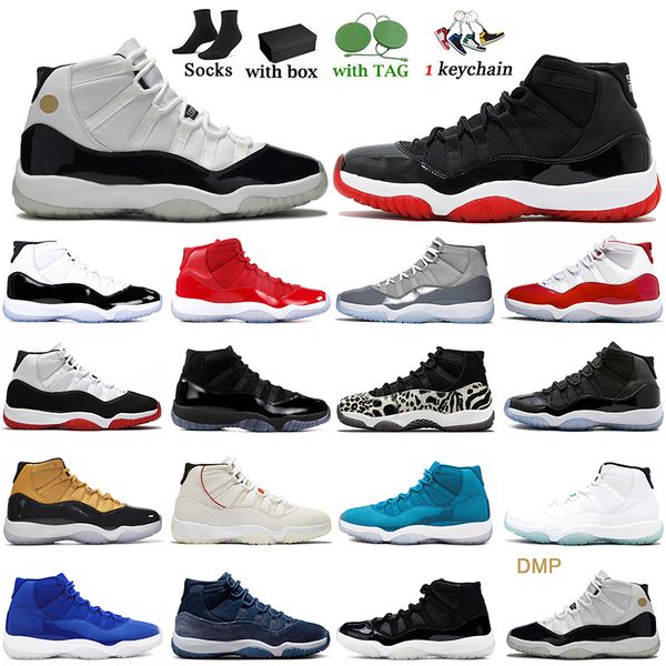 

with box jumpman 11 basketball shoes men women 11s cherry midnight navy cool grey dmp 25th anniversary bred pure violet yellow snakeskin men, White;red