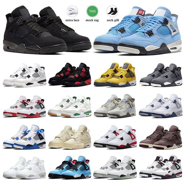 

og cactus jack men women basketball shoes 4 4s military black canvas cat red thunder white cement canvas cool grey mens sports sneakers trai