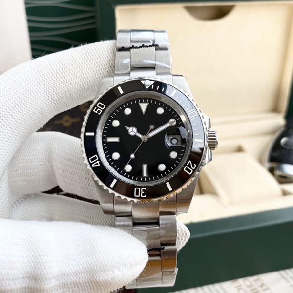 

master designed fully automatic watch folding buckle 40mm sapphire aaa quality night glow classic dial star fashion business choice, Silver