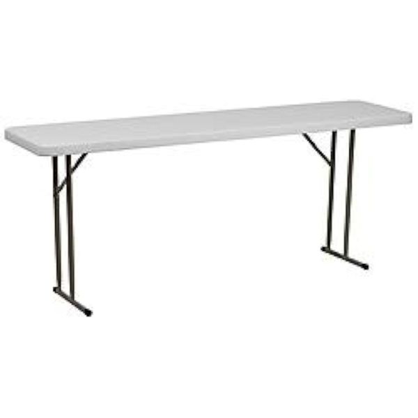 

flash furniture 6 foot granite white plastic folding training table camp tables