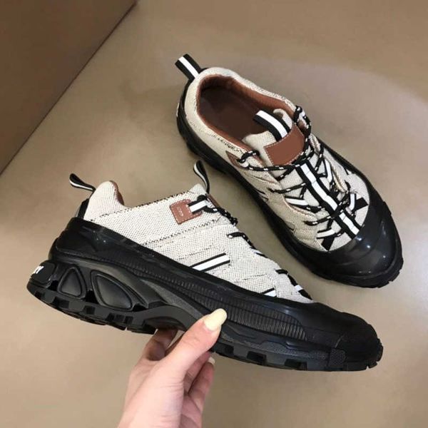 

original quality designer sneakers men shoes print check trainer platform trainers striped sneaker shoe, Black