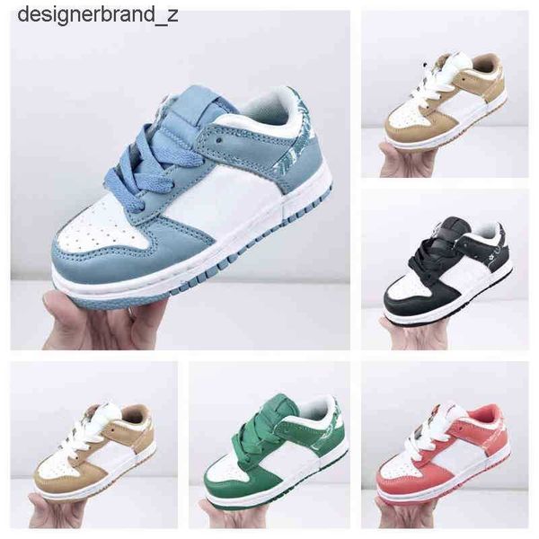 

kids designer basketball shoes dunks low sneakers infant boys girls outdoor green brown black paisley sb baby toddlers children footwear auu