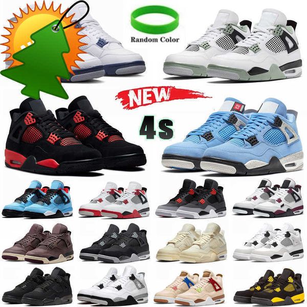 

jumpman outdoors 4 retro basketball shoes men women 4s midnight navy violet military black cat red thunder university blue canvas