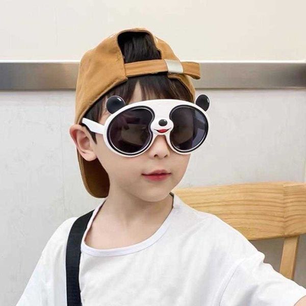 

cute panda dundun children polarized eyeglass glasses elastic soft rubber, Blue