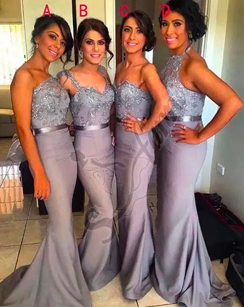 

bridesmaid dresses mermaid trumpet sleeveless formal elastic satin new prom party gown for weddings custom plus size zipper lace up sweethea, White;pink