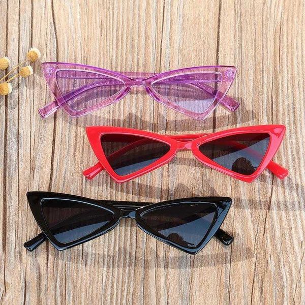 

childrens triangle frame sunglass glasses 9013 plastic street shooting catwalk, Blue