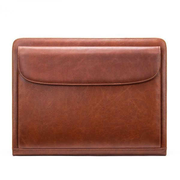 

simple men's leather clutch bag for business trip a4 business bag the first layer of cowhide men's handbag