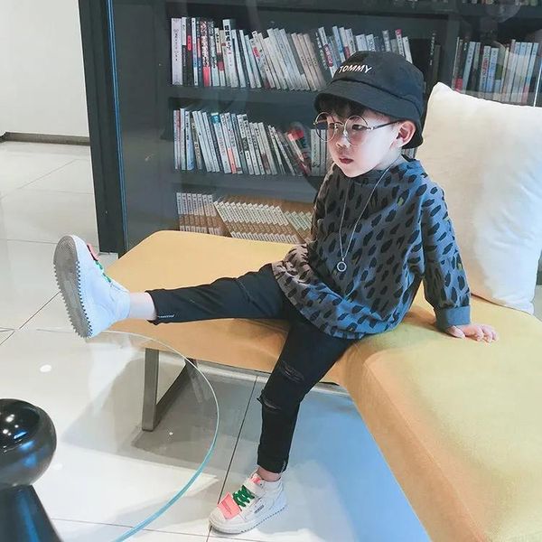 

shirts vidmid baby leopard t-shirt boys long sleeve casual clothes children cotton p5336, Blue