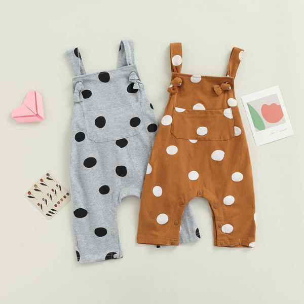

rompers citgeett summer infant baby girls boys romper dots print sleeveless jumpsuit pocket clothes 0-18months l230314, Blue