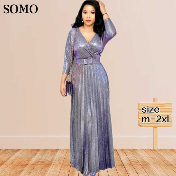 

plus size dresses women party gilded chameleon pleated office lady 3quarter sleeve vneck vintage a-line wholesale dropshipping 230307, Black