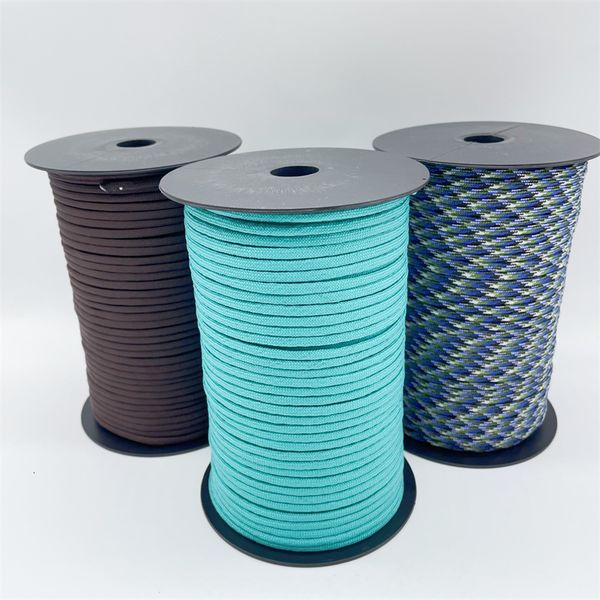 

climbing ropes 100m 550 military standard 7core paracord rope 4mm outdoor camouflage parachute cord survival umbrella tent lanyard strap 230