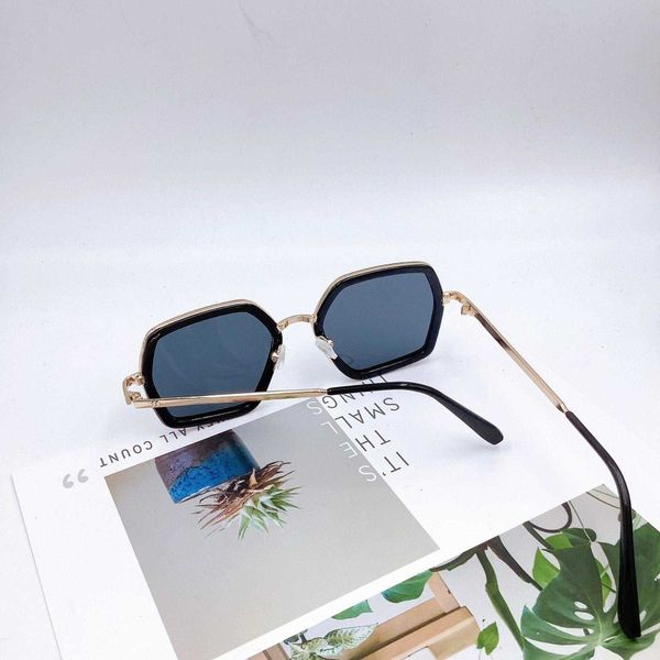 

fashion metal frame polygon sunglasses travel uv protection childrens, Blue