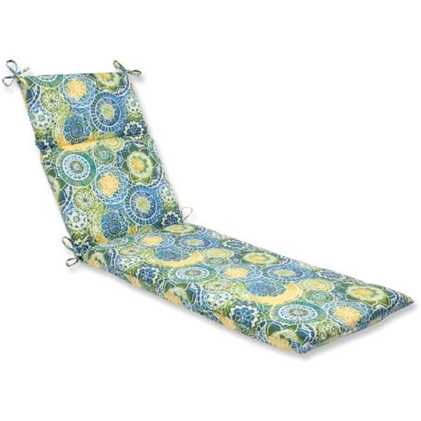 

perfect outdoor/indoor omnia lagoon chaise lounge cushion 1 count (pack of 1) blue chub chair