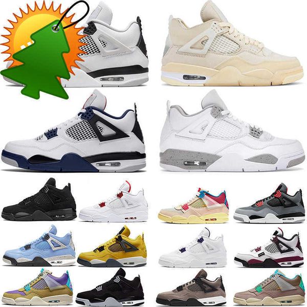 

jumpman outdoors 4 retro basketball shoes 4s black cat university blue atmosphere thunder oreo bred guava ice white cement women