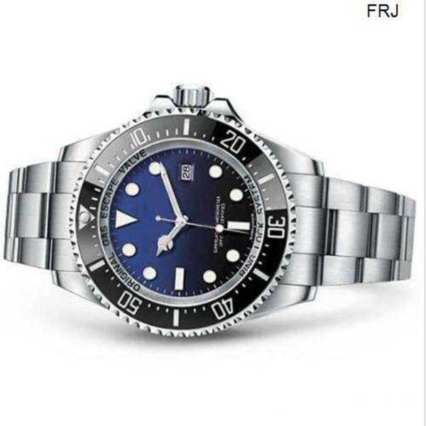 

designer rolax watches mens luxury mechanical automatic man deep ceramic bezel sea hardlex crystal stainless steel band black blue dial r062, Slivery;brown
