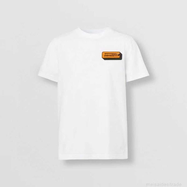 

correct version urbry luxury designer of b 23fw spring summer new short-sleeved t-shirt male and female leisure star rabbit year 2seasonal c, White;black