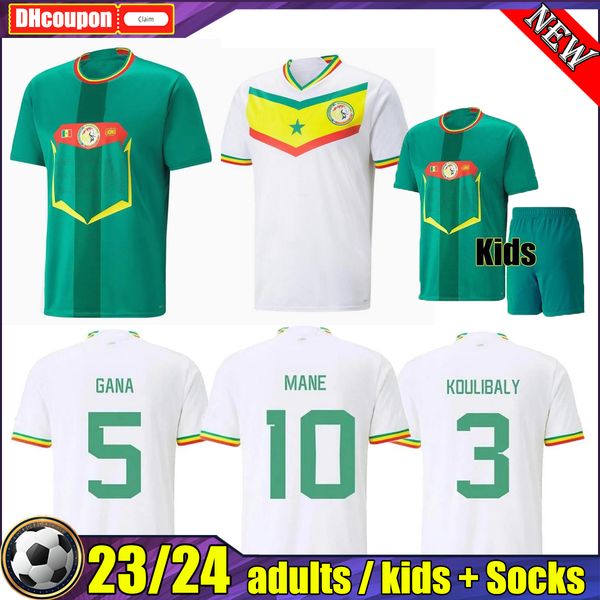 

koulibaly maillot senegals soccer jerseys 2022 senegalese football shirts mane kouyate ismaila b.dia keita balde jersey player version 22 23, Black;yellow