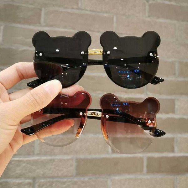 

kids sunglasses uv protection boys and girls super cute baby glasses bear ear, Blue
