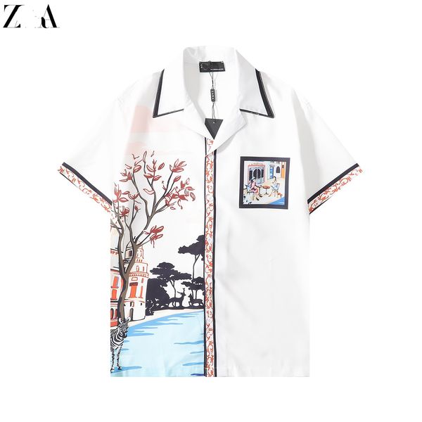

2023men's casual shirts spotted pattern wacko maria hawaiian shirt men women t-shirt beach tees oversized cx2 0sr8, White;black