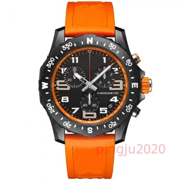 

luxury 2022 brietling men's watch japan superquartz endurance pro chronograph 44mm avenger hurricane baby blue rubber 1884 men watches, Slivery;brown