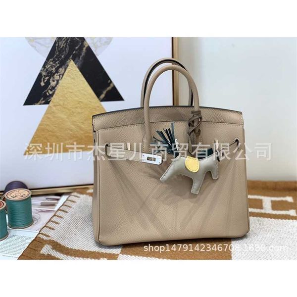 

family h birkin designer bag hand-stitched h's portable women's bk2530epsom leather togo leather windbreaker grey