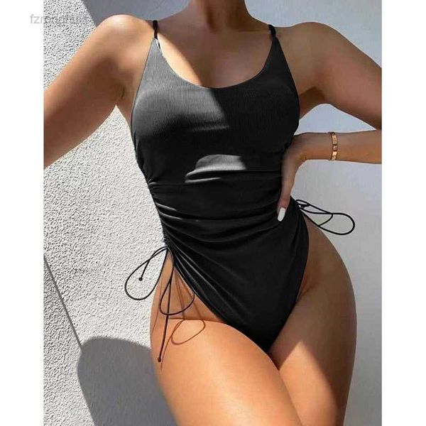 

women's swimwear rishang swimsuit 2022 new bikini one-piece 1 dlge, White;black